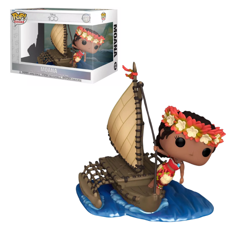 Funko Pop Moana 1323 com Barco Edição 100 Anos Disney