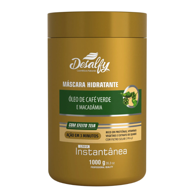Desalfy Máscara Hidratante Instantânea Óleo Café Verde 1Kg