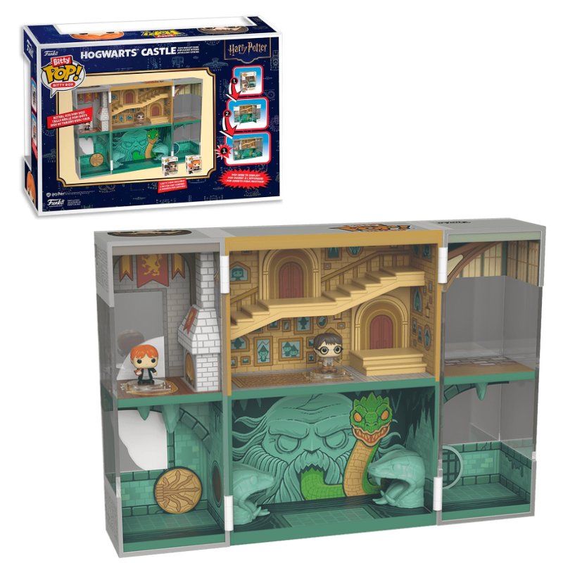 Funko Bitty Pop Hogwarts Castle Box Kit Rony e Harry Potter