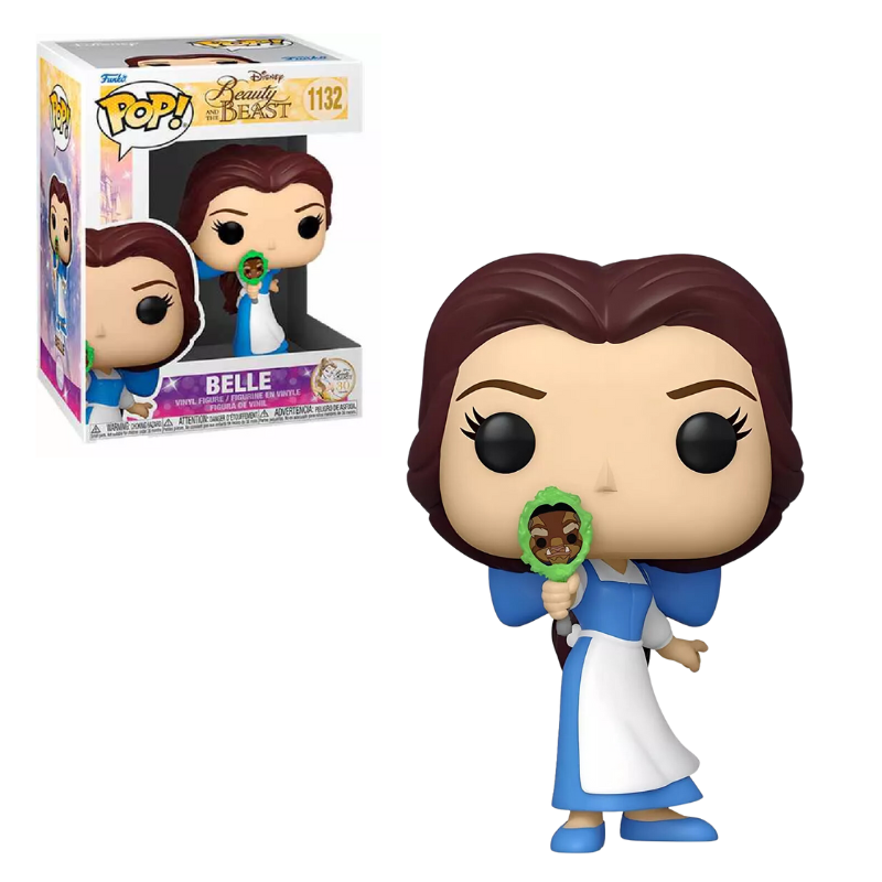 Funko Pop Belle 1132 com espelho Bela e Fera Princesa Disney