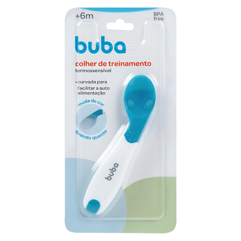 Buba Colher de Treinamento Termossenssível Azul