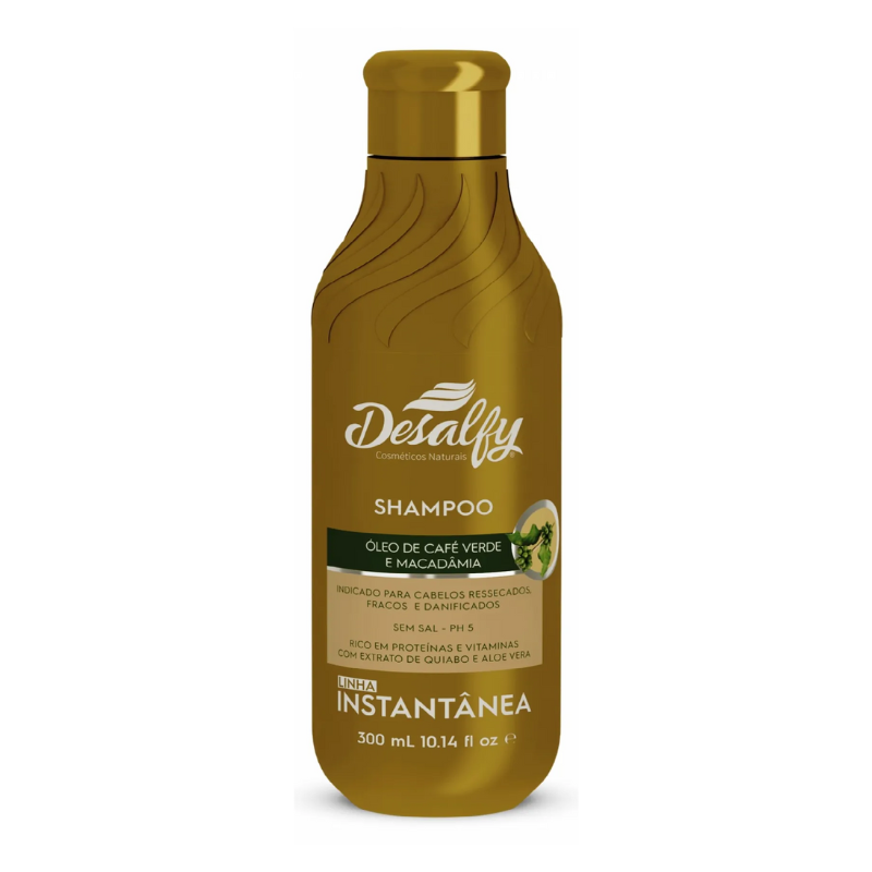Desalfy Shampoo Linha Instantânea Óleo Café Verde 300ml