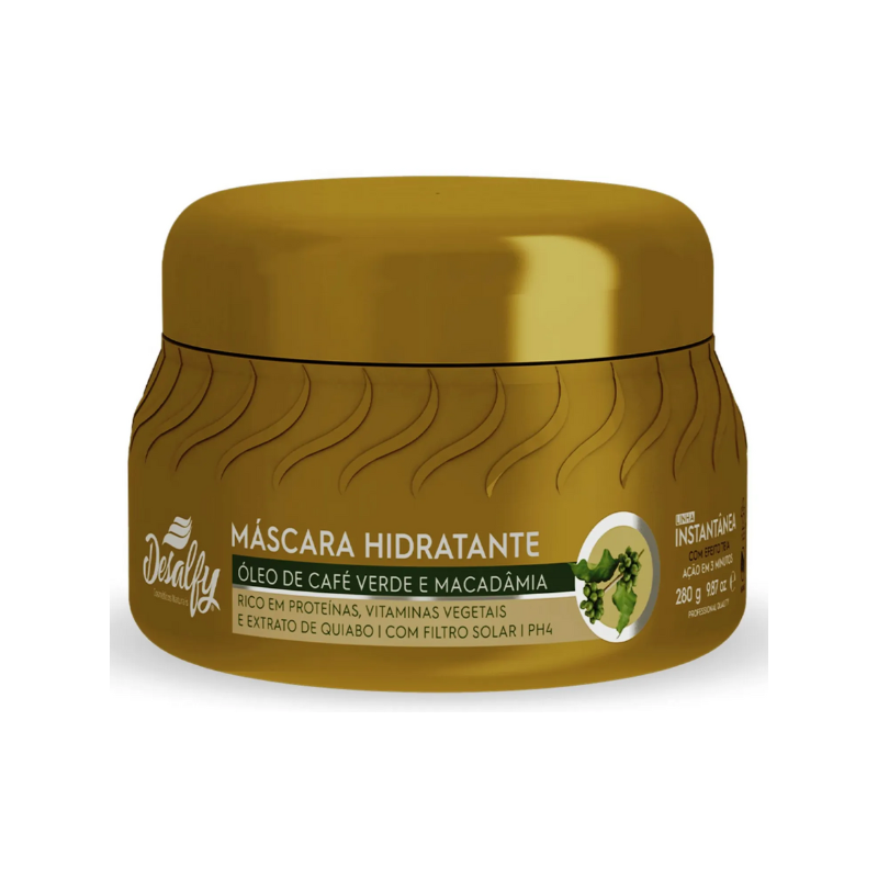 Desalfy Máscara Hidratante Instantânea Óleo Café Verde 280g