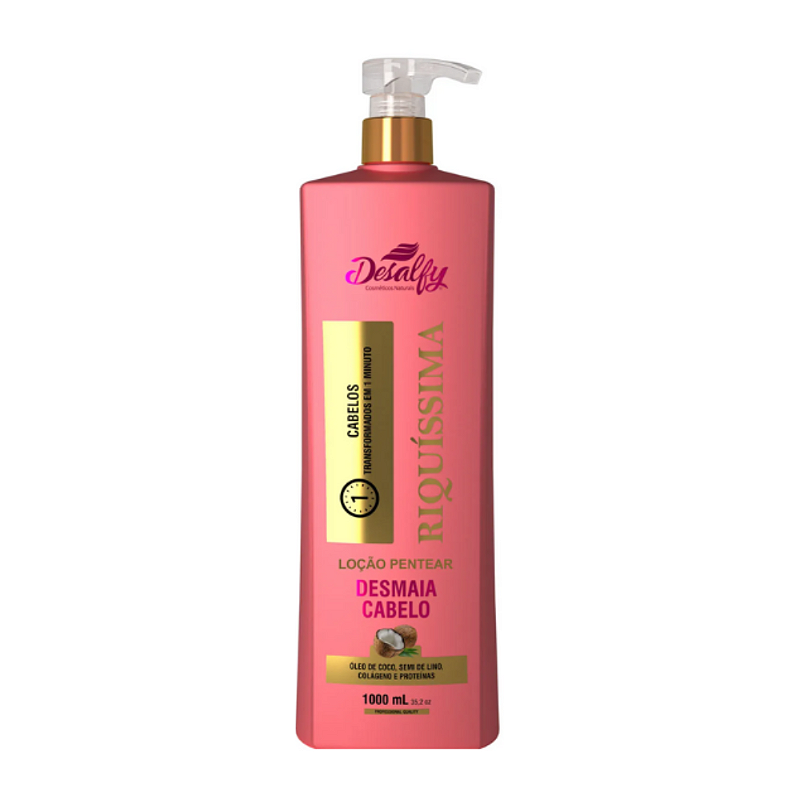 Desalfy Loção de Pentear Linha Riquíssima Óleo de Côco 1L