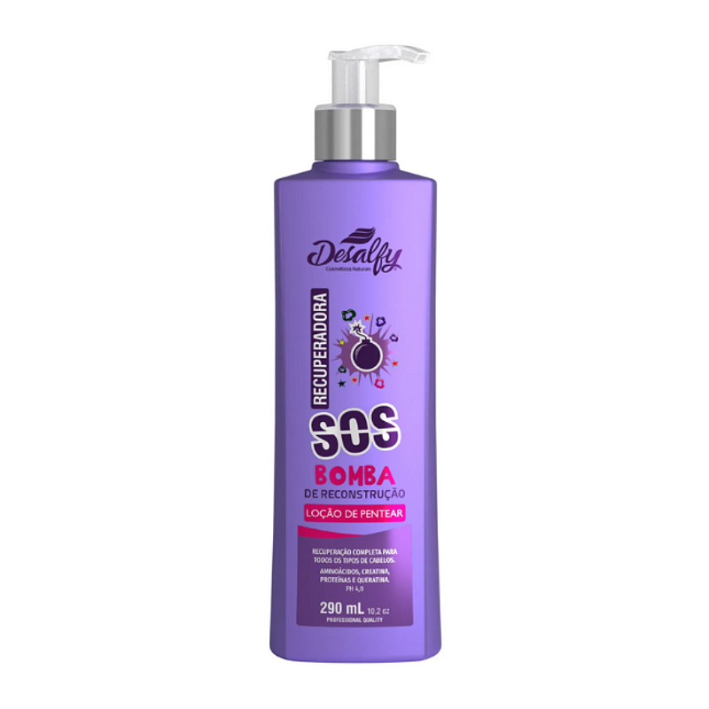 Desalfy Loção Defrizante Linha Recuperadora SOS Bomba 290ml