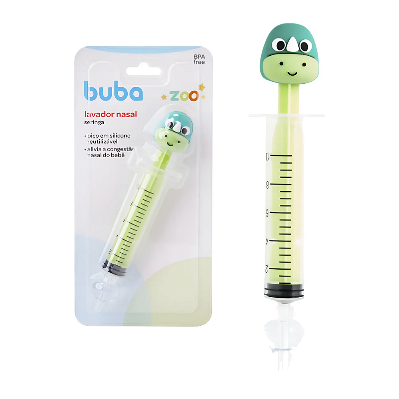 Buba Lavador Nasal Seringa Buba Zoo Dino Verde