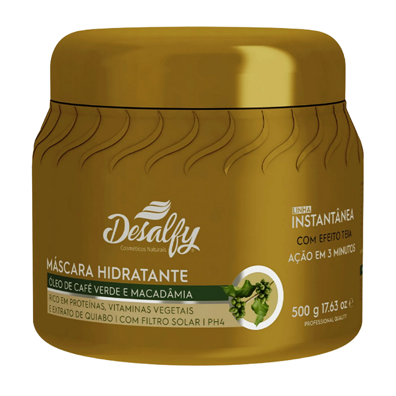 Desalfy Máscara Hidratante Instantânea Óleo Café Verde 500g