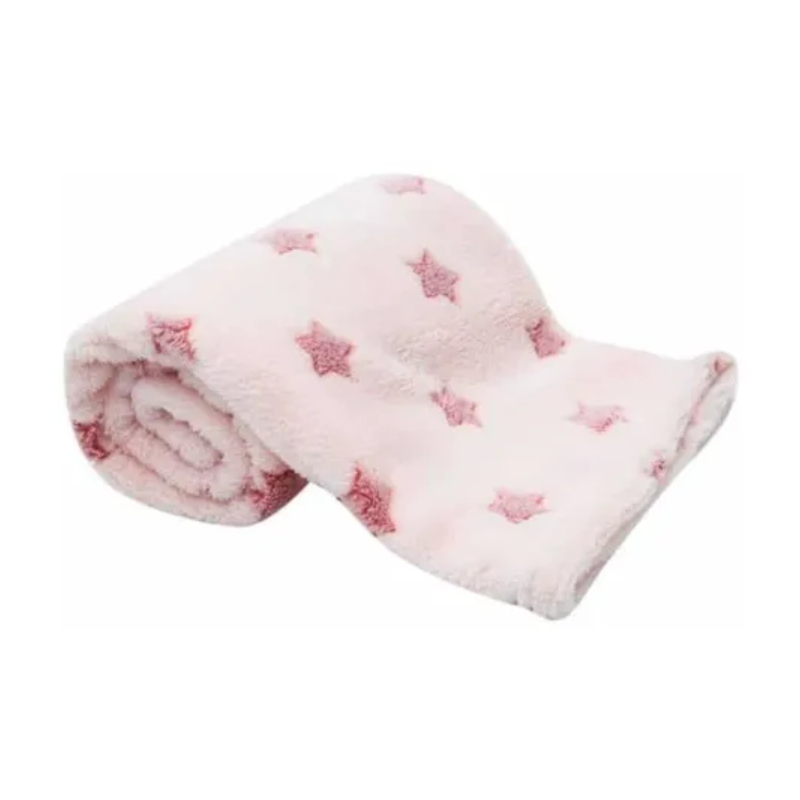 Buba Mantinha Bebê Toque Macio Rosa Estrelinhas