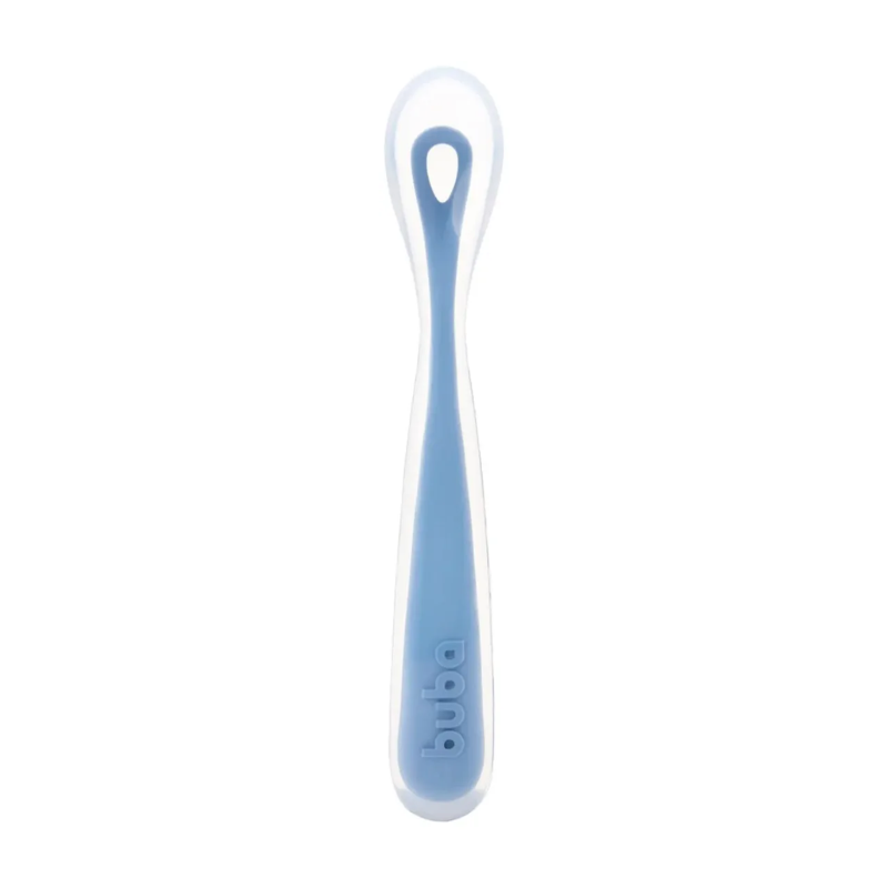 Buba Colher Silicone Introdução Alimentar Azul Escuro