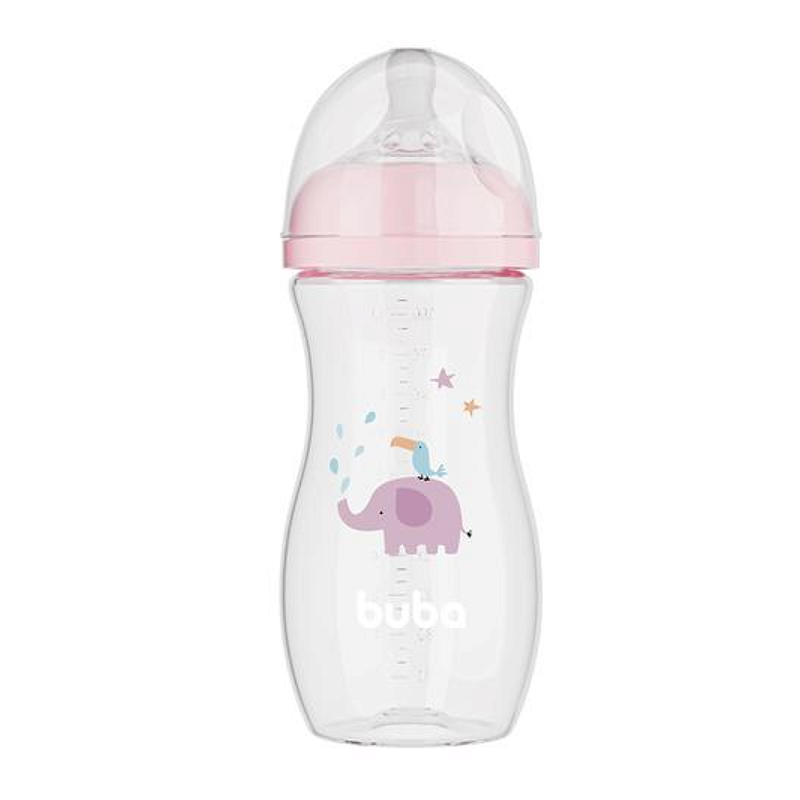 Buba Mamadeira Easy Flow Anticólica Elefante Rosa 330ml