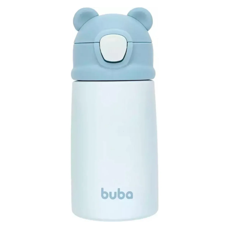 Buba Copo Térmico Infantil Parede Dupla 320ml Ursinho Azul