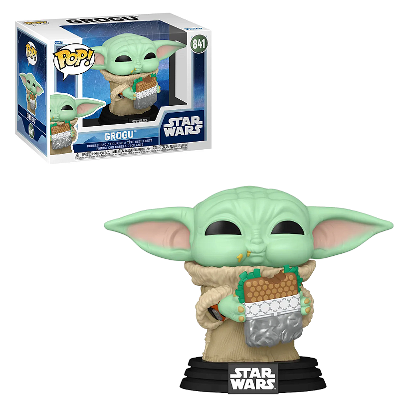 Funko Pop Grogu 841 comendo Baby Yoda Mandalorian Star Wars