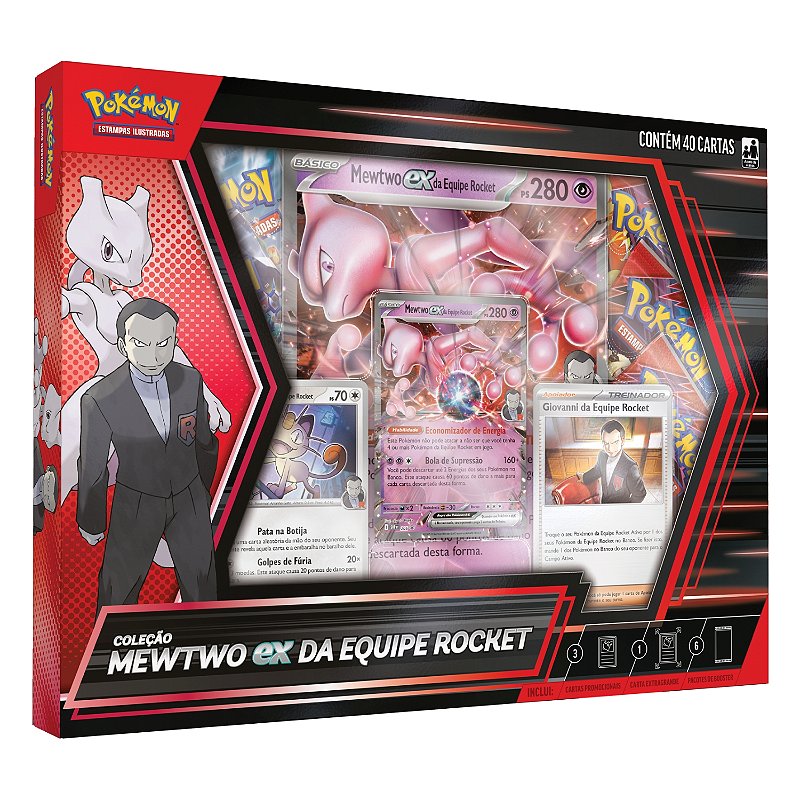 Mewtwo Box Box Coleção Mewtwo ex da Equipe Rocket - Gato Gingado Card Shop - TCG e ...