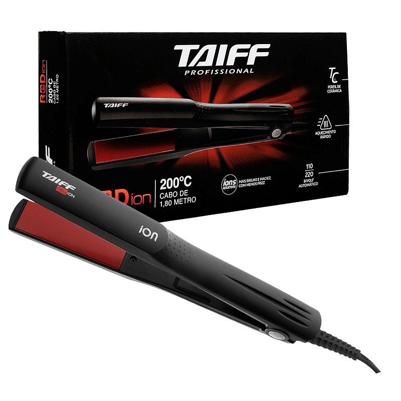 CHAPA TAIFF RED ION 200°C BIVOLT - Teruya - Cosméticos e Perfumaria