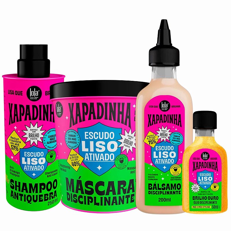 KIT LOLA XAPADINHA ESCUDO LISO ATIVADO C/4 - Teruya - Cosméticos e