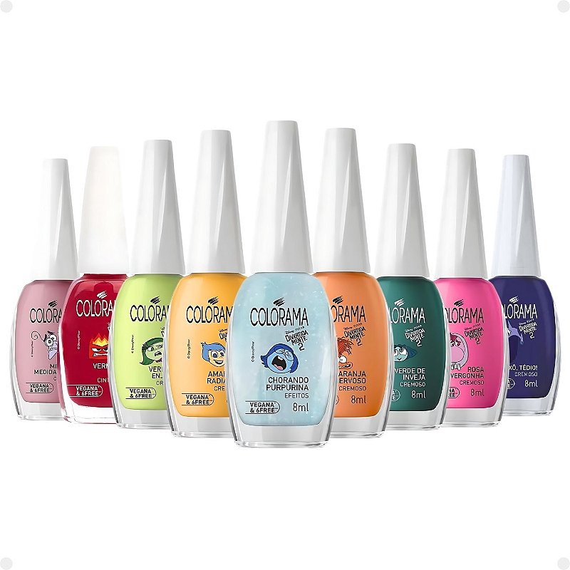 Kit Esmalte Colorama Divertidamente 2 Com 9 Cores 8ml - Teruya ...