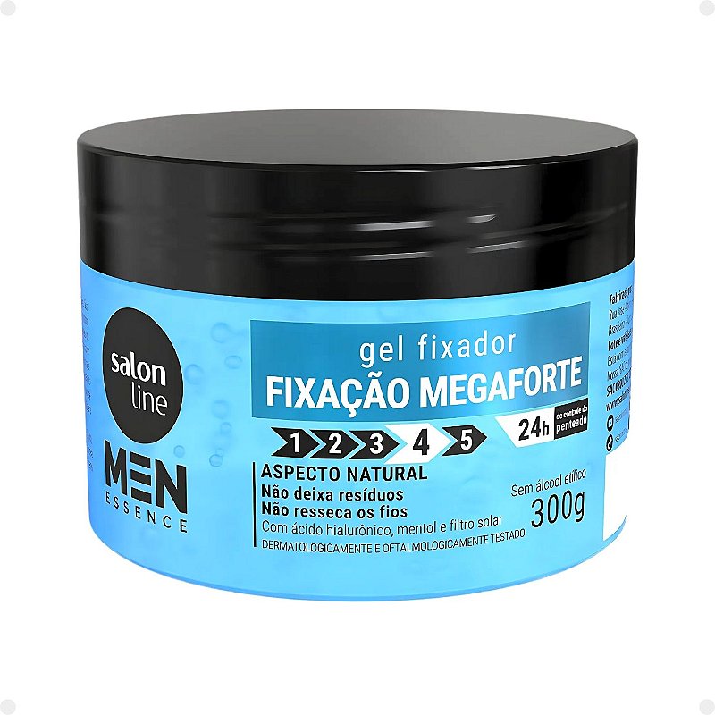 Gel Fixador Salon Line Men Essence Fixação Megaforte Aspecto