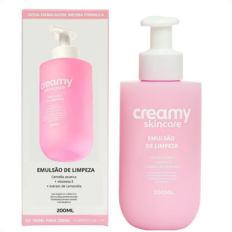 Emulsão de Limpeza Facial Creamy Skincare 200ml - Teruya