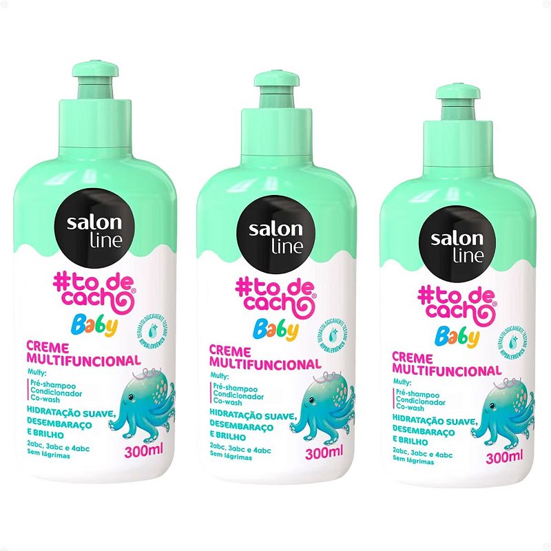Kit Salon Line Baby #todecachinho: 3 Creme Multifuncional 300ml