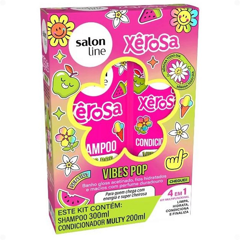 Kit Salon Line Xêrosa Vibes Pop: Shampoo 300ml e Condicionador