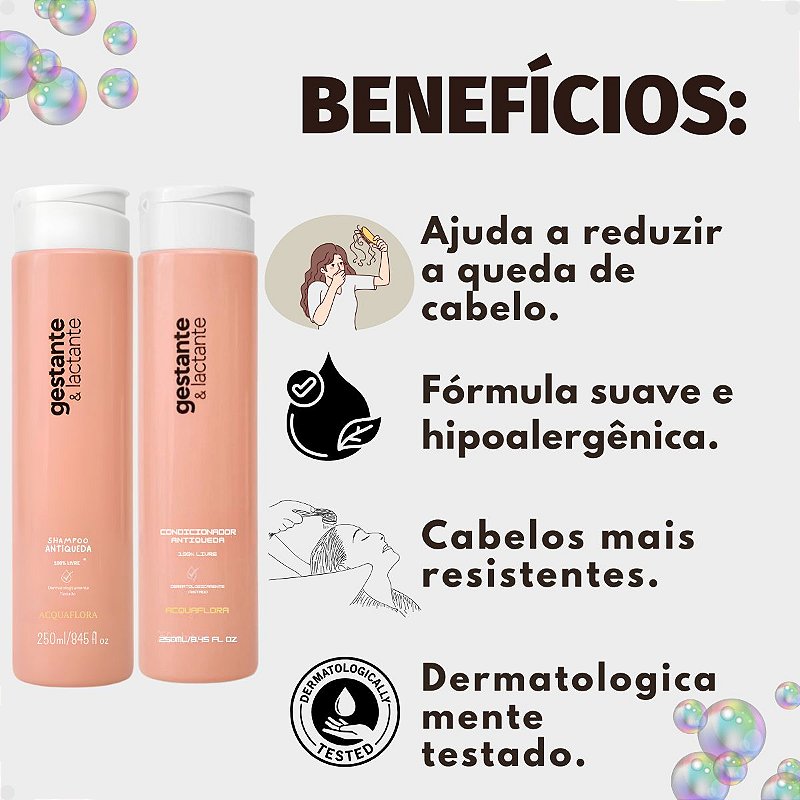 Kit Aquaflora Gestante e Lactante Antiqueda: Shampoo e