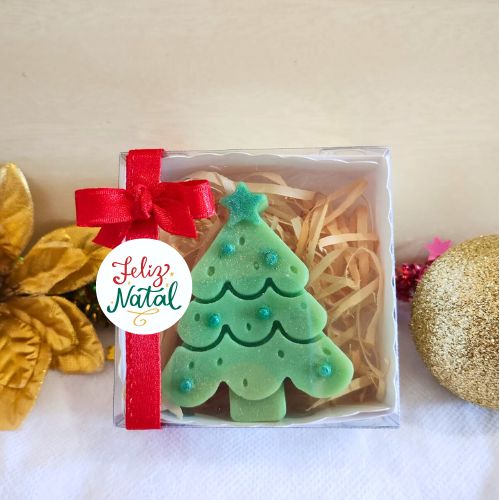 Sabonete Árvore de Natal Lembrancinhas na Caixinha