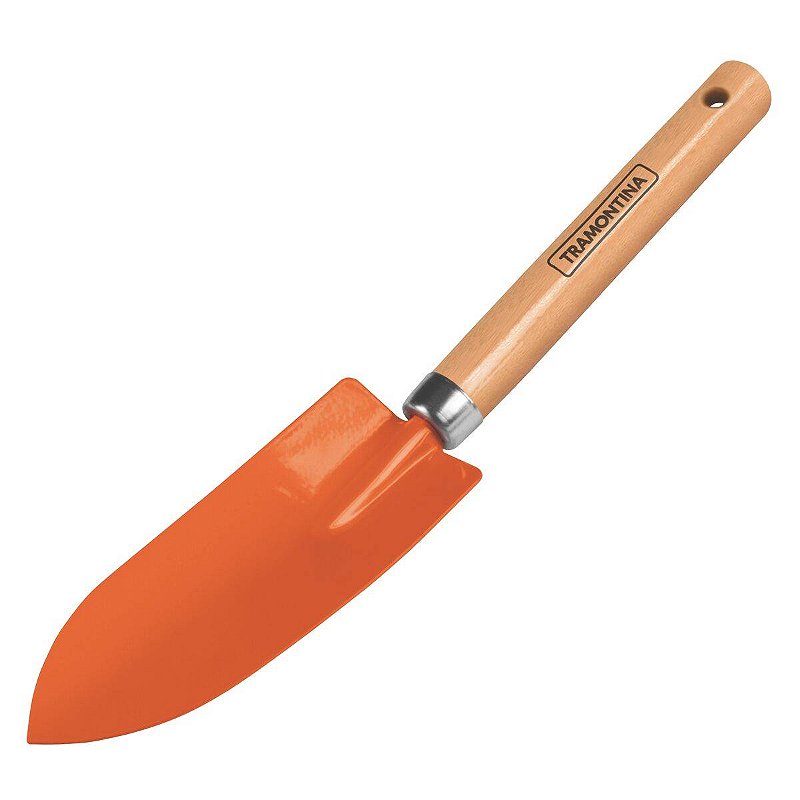 Pazinha Estreita Metálica para Jardinagem Tramontina 77908/001 c/ Cabo de Madeira