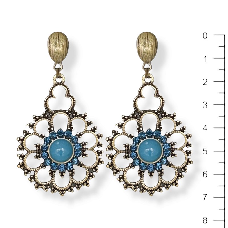 BRINCO FLOR AZUL ÍNDIGO 12204