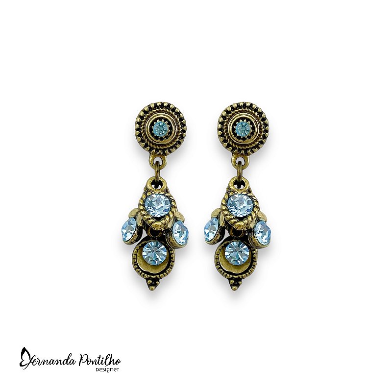 BRINCO CACHINHO PONTO DE LUZ AQUAMARINE 12032