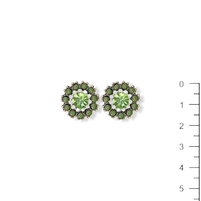 Brinco flor verde - 12379