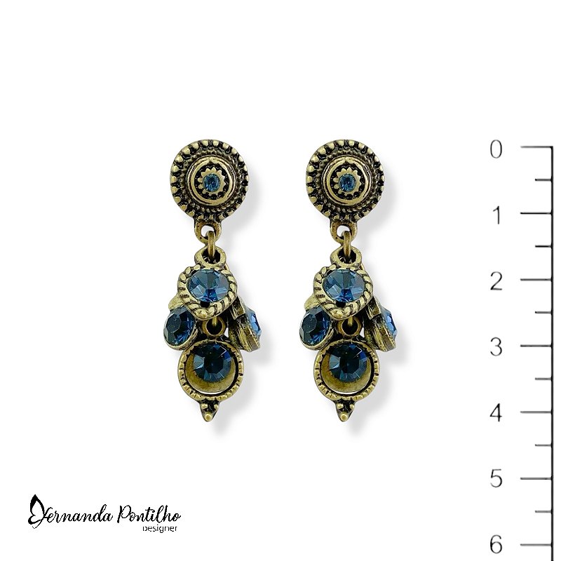 BRINCO CACHINHO PONTO DE LUZ AZUL MARINHO 7912