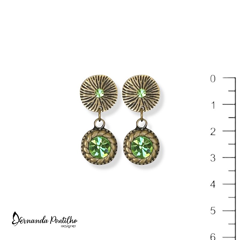 Brinco c/ pto de luz verde 12674