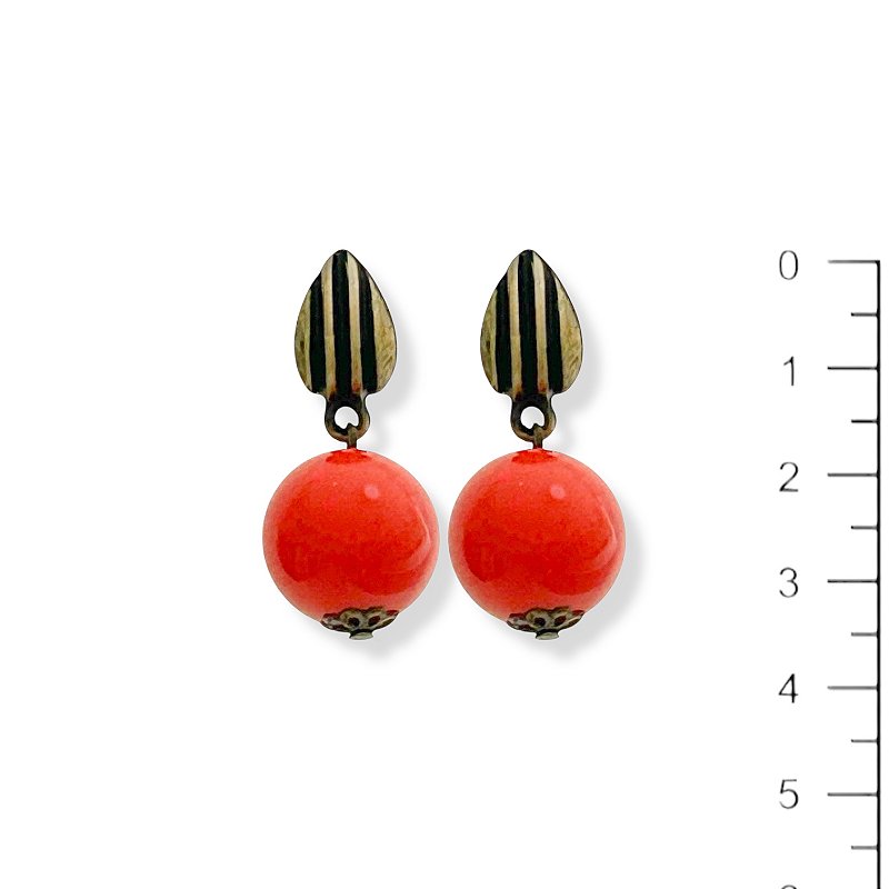 Brinco de bola coral 12708