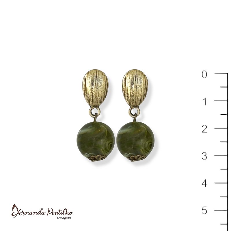 Brinco de bola verde oliva mescla 12709