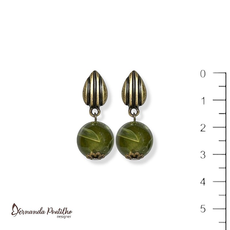 Brinco de bola verde oliva mescla 12709