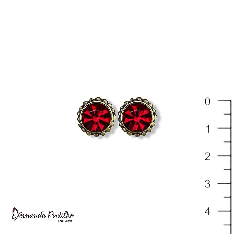 Brinco ponto de luz vermelho 11106