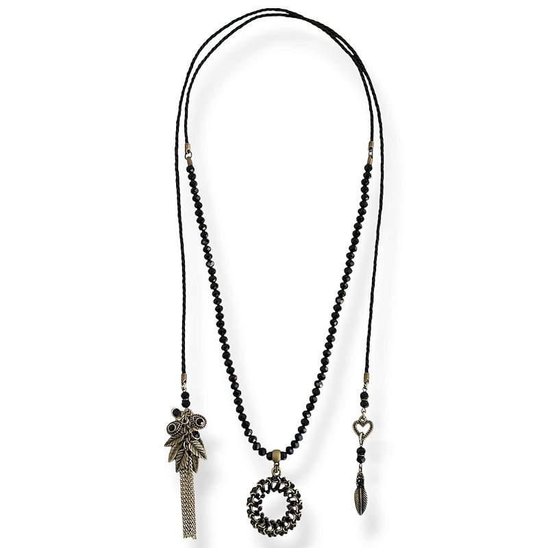 Colar de amarração versátil - várias formas de uso - preto 12843