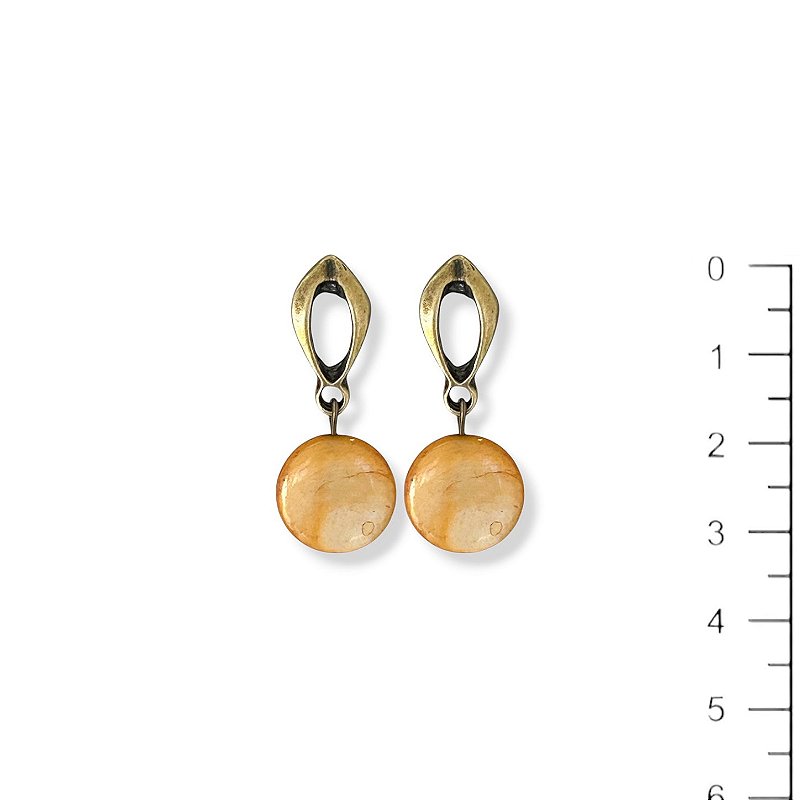 Brinco madrepérola caramelo - 12932
