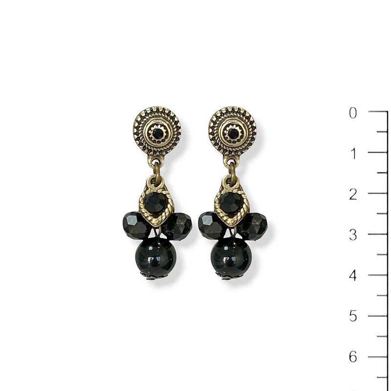 Brinco de cachinho preto - 12944
