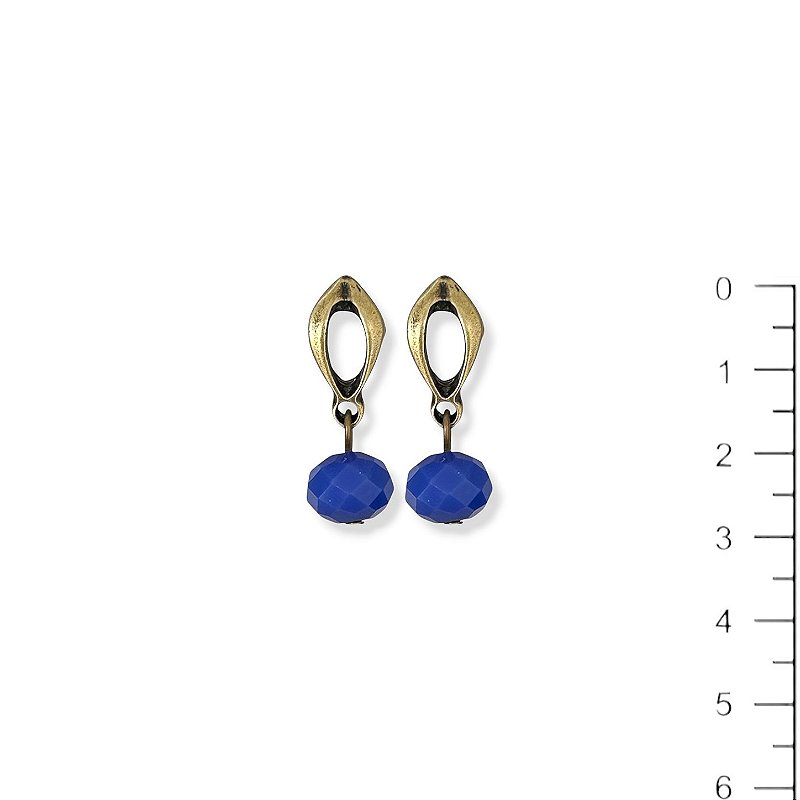 Brinco cristal azul bic - 12956