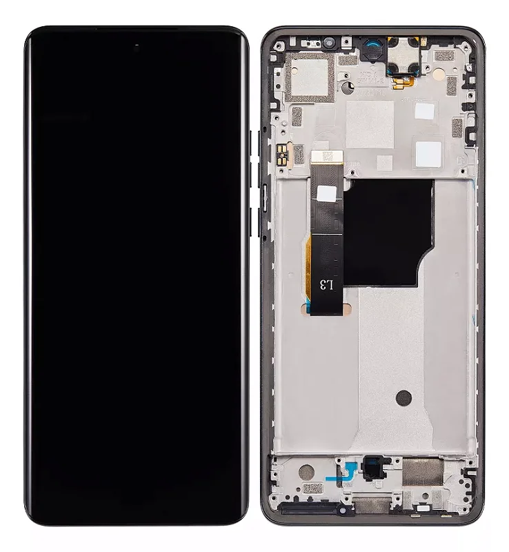 TELA MOTO EDGE 40 PRETO com aro AMOLED - NACIONAL AMERICANO — frontal completo com touch