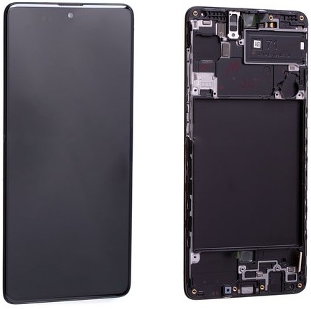 TELA SM-A71 PRETO com aro TLED - AMERICANO — frontal completo com touch — imagem 1