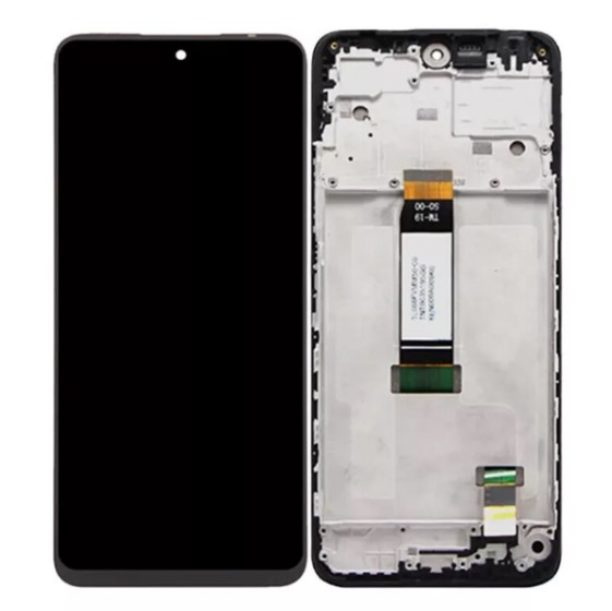TELA REDMI 12 PRETO com aro - AMERICANO — frontal completo com touch