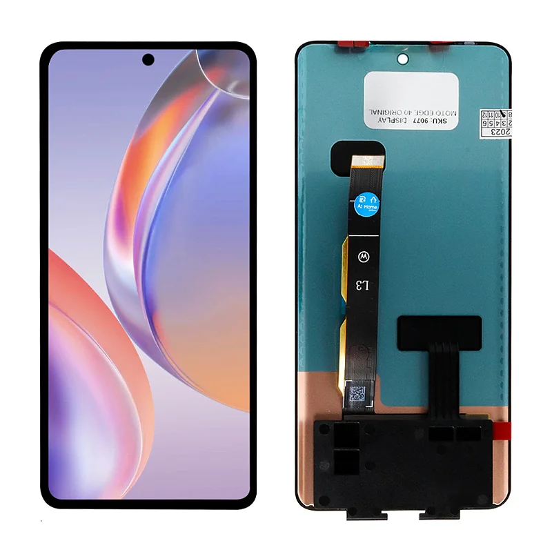 TELA MOTO EDGE 40/EDGE 40 NEO sem aro AMOLED - NACIONAL DIAMONDS — frontal completo com touch