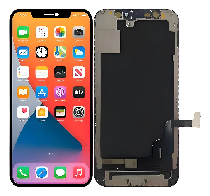 TELA IPHONE 12/12 PRO PRETO SOFT OLED - AMERICANO — frontal completo com touch — imagem 1