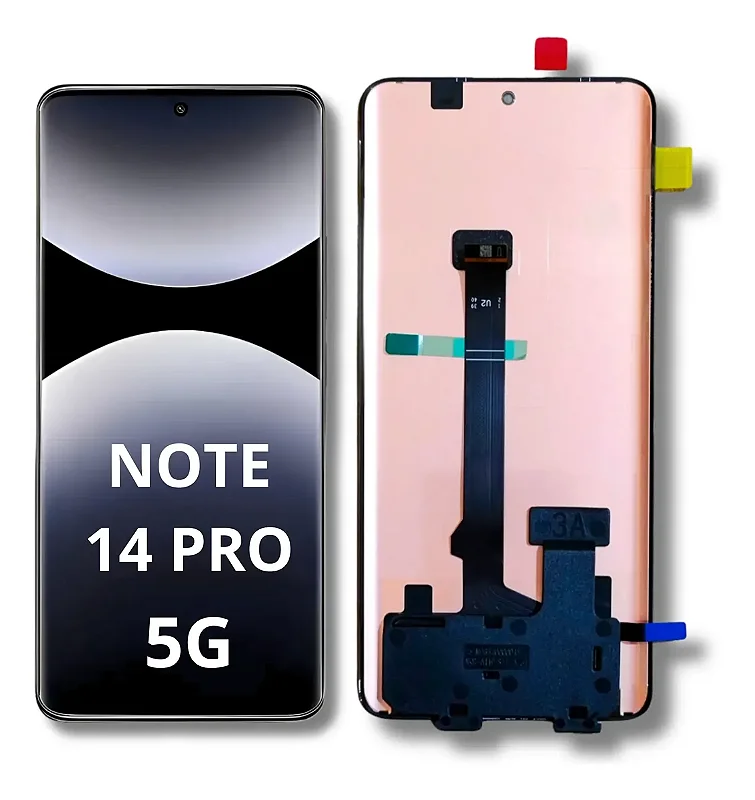 TELA POCO X7/NOTE 13 PRO +/NOTE 14 PRO 5G/NOTE 14 PRO + sem aro AMOLED - NACIONAL DIAMONDS — frontal completo com touch — imagem 1