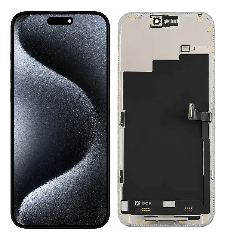 TELA IPHONE 15 PRO MAX FHD 120HZ - DIAMONDS — frontal completo com touch