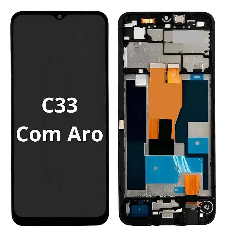 TELA REALME C30/C30S com aro - DIAMONDS — frontal completo com touch