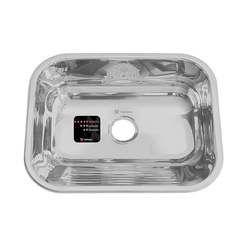 Tanque 500x400x220 27 lts. Aço Inox 304 - Alphanox