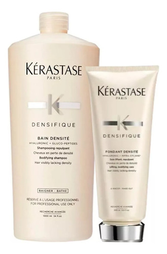 Kérastase Densifique シャンプーとコンディショナーセット Kit Kérastase Densifique Shampoo 1L + Condicionador 200ml